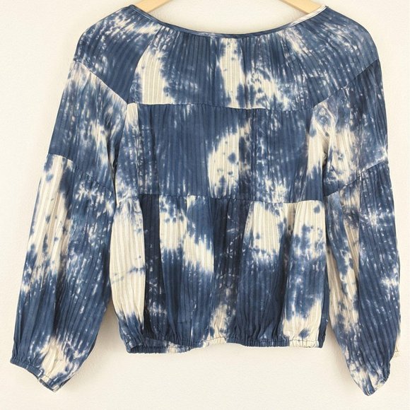 Line & Dot | tie dye cropped peasant blouse | S - Picture 4 of 10